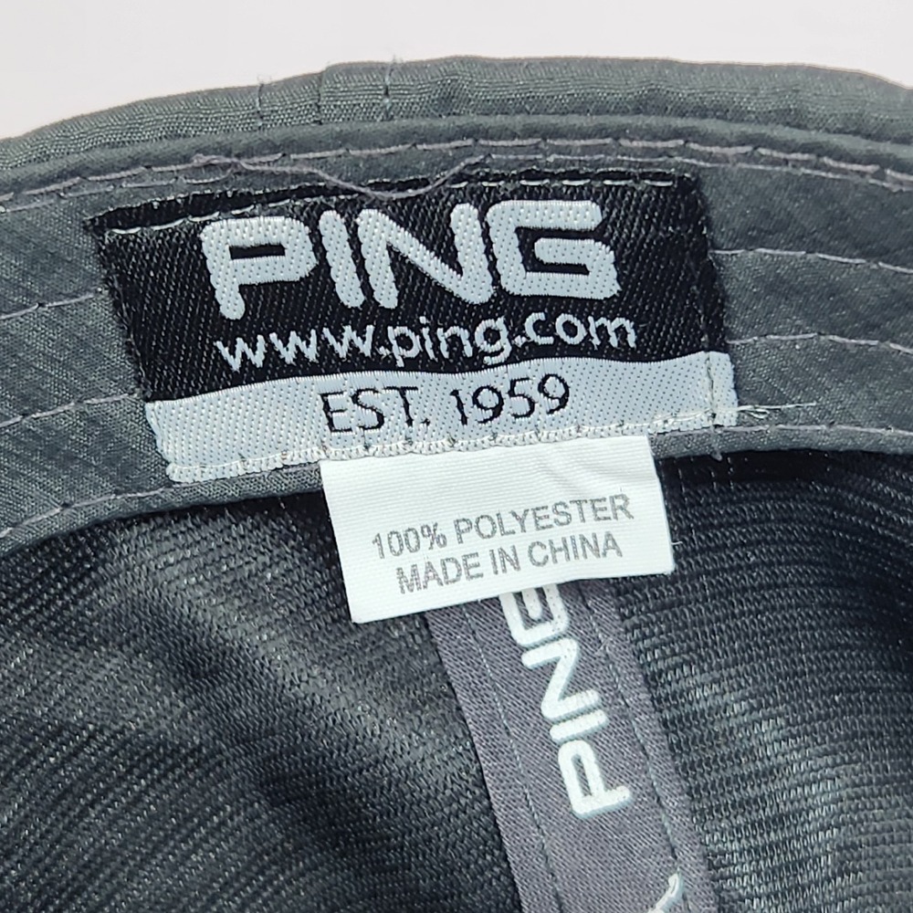 Ping Performance Golf Hat Cap Gray White Strapback Adjustable Lightweight - Picture 9 of 10